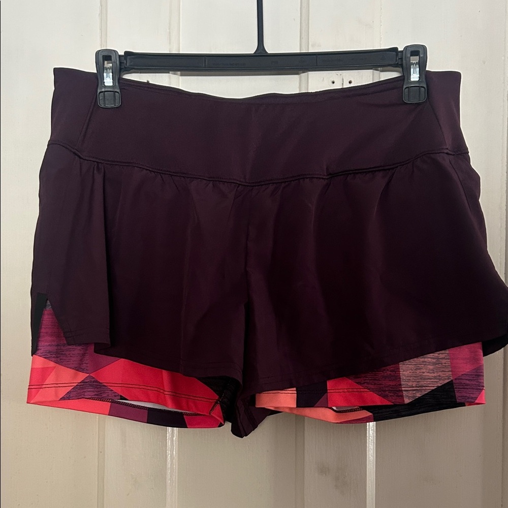 Champion Women's Shorts - Dark Purple and Pink
